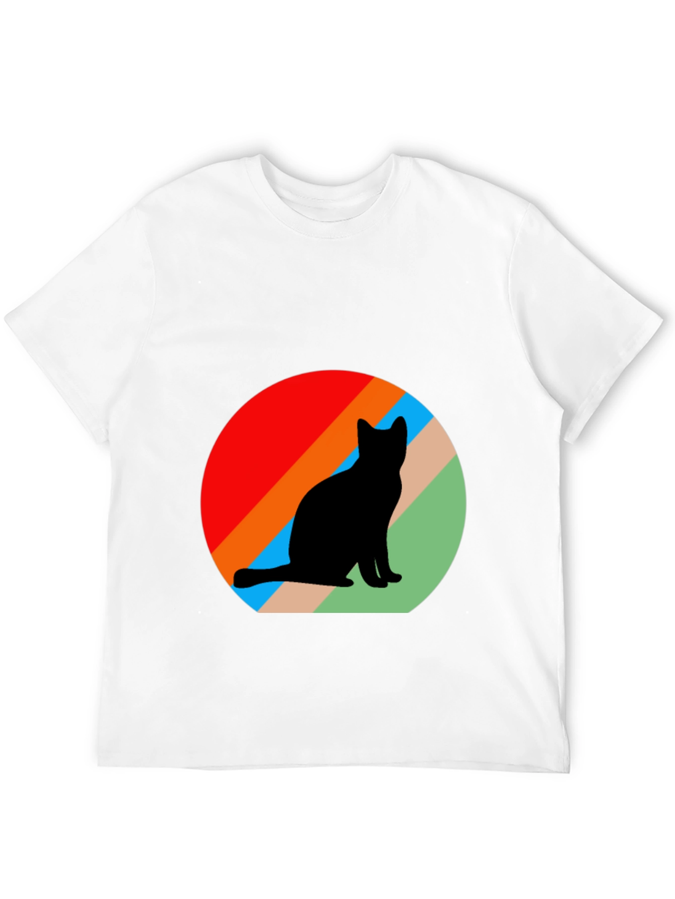 Retro Cat Silhouette Graphic Tee