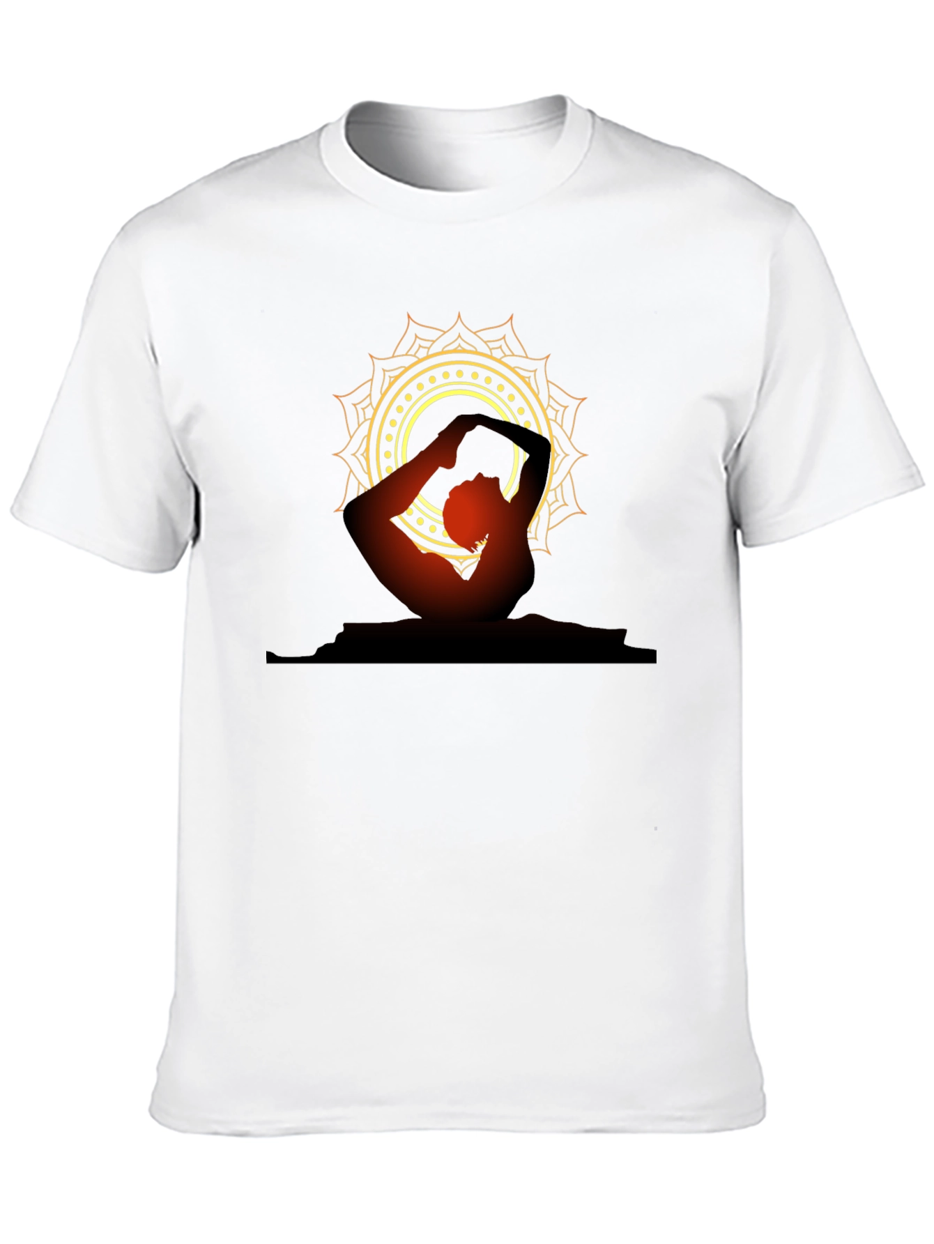 Yoga Mandala T-Shirt - Mens Black Tee