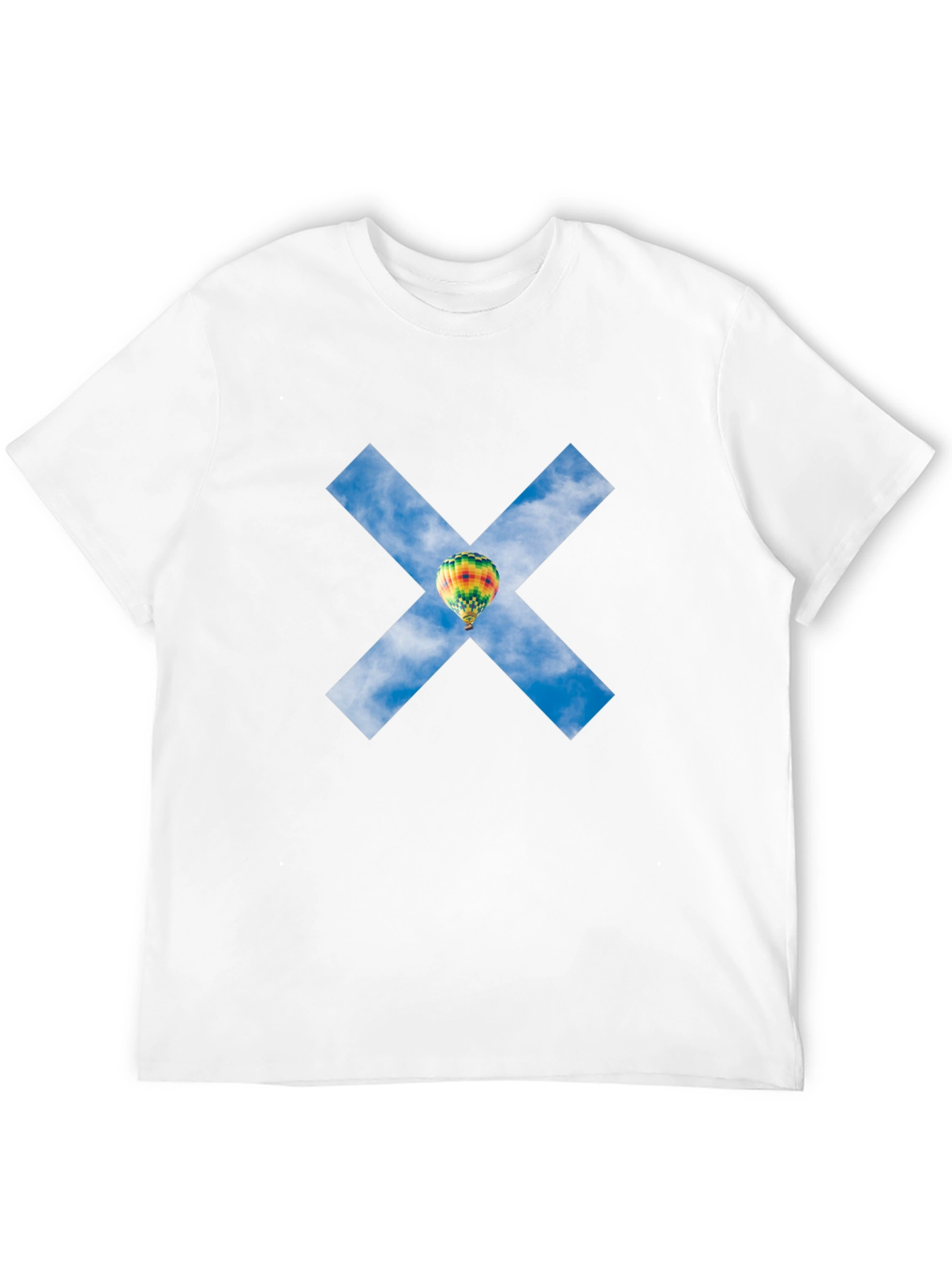 Sky Balloon X Graphic Tee - Black Cotton Blend