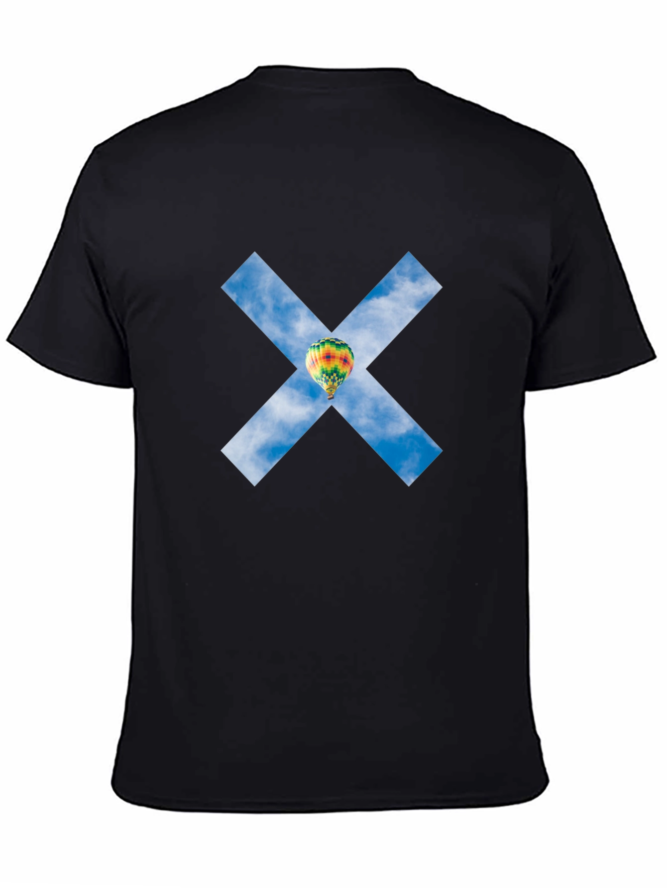 Sky Balloon X Graphic Tee - Black Cotton Blend