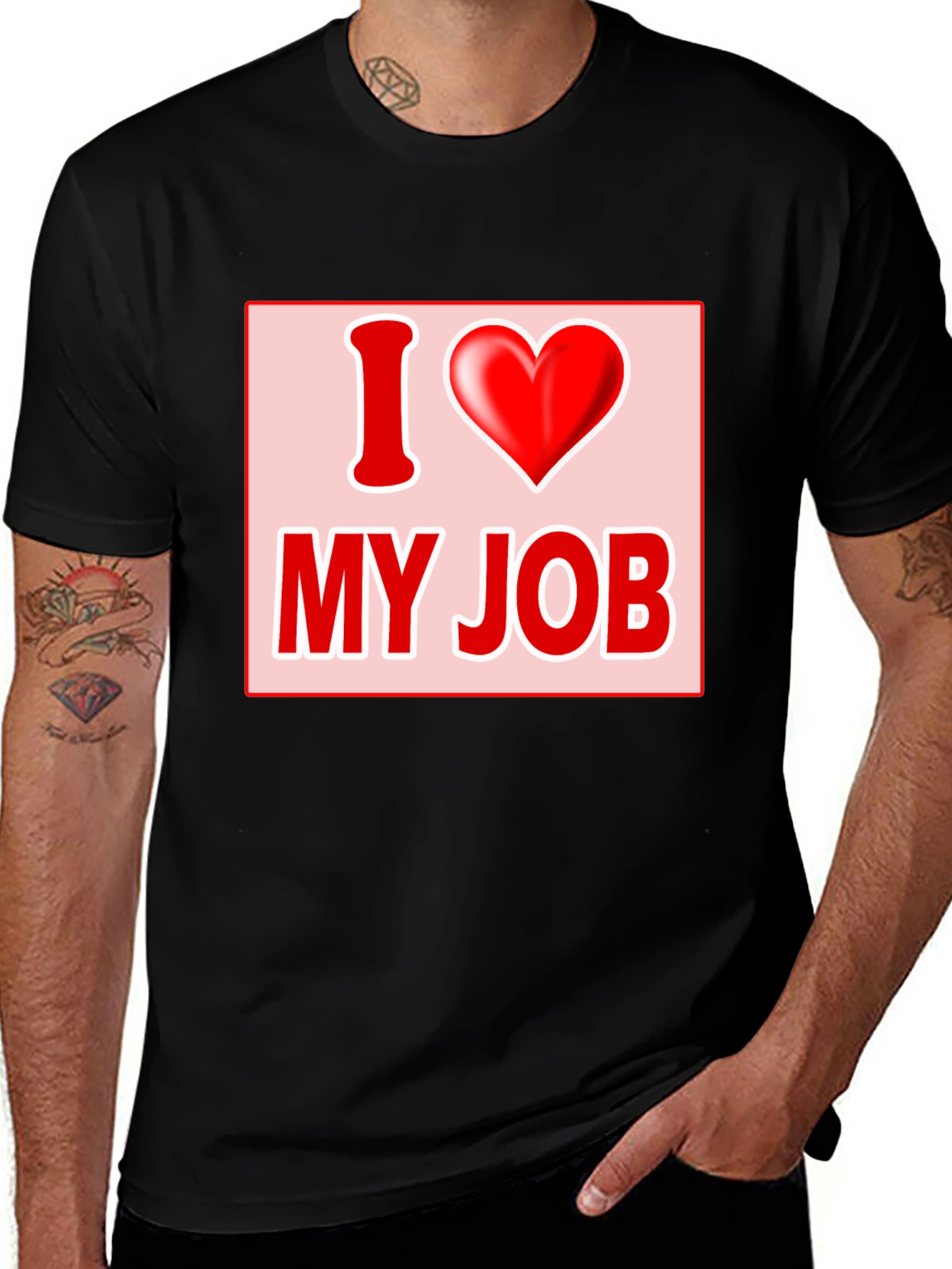 I Love My Job Graphic Tee - Black T-Shirt