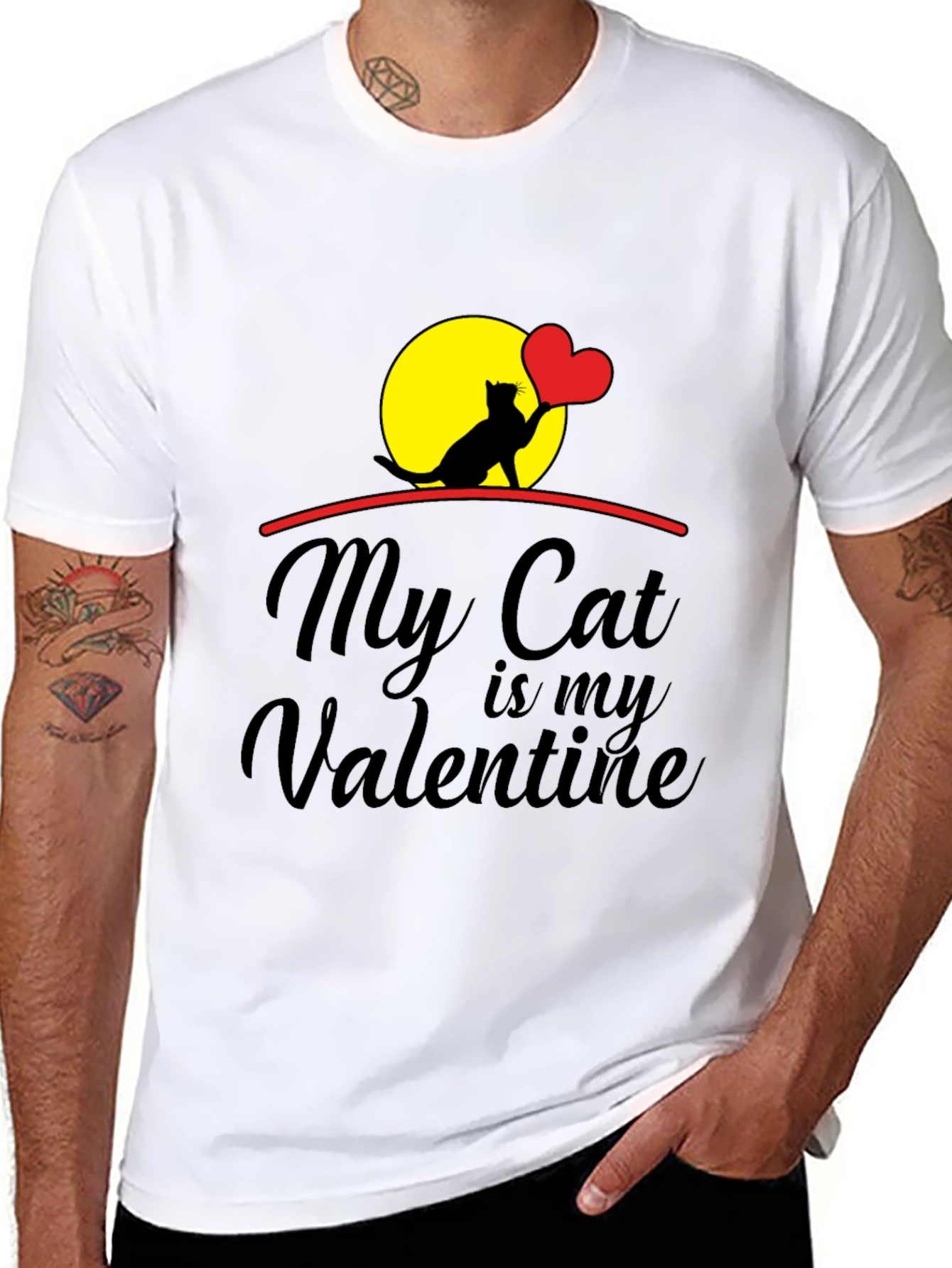 My Cat is My Valentine Graphic Tee