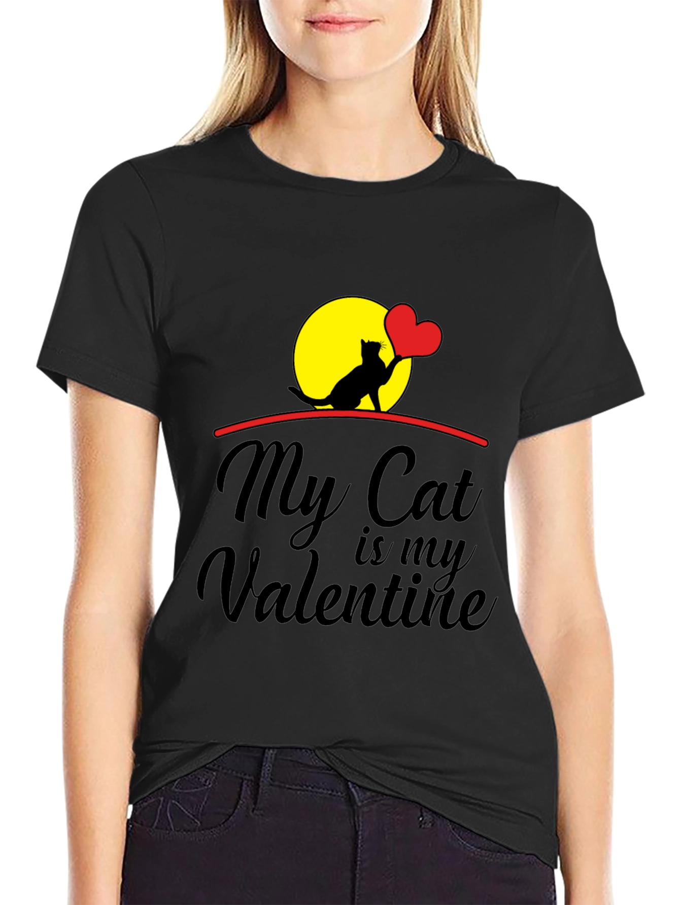 My Cat is My Valentine Graphic Tee