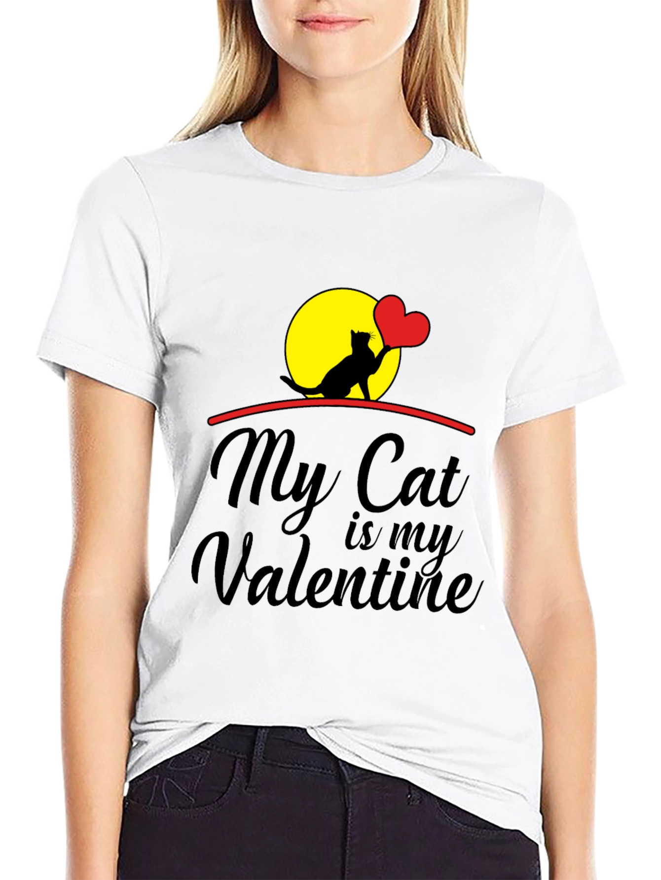 My Cat is My Valentine Graphic Tee