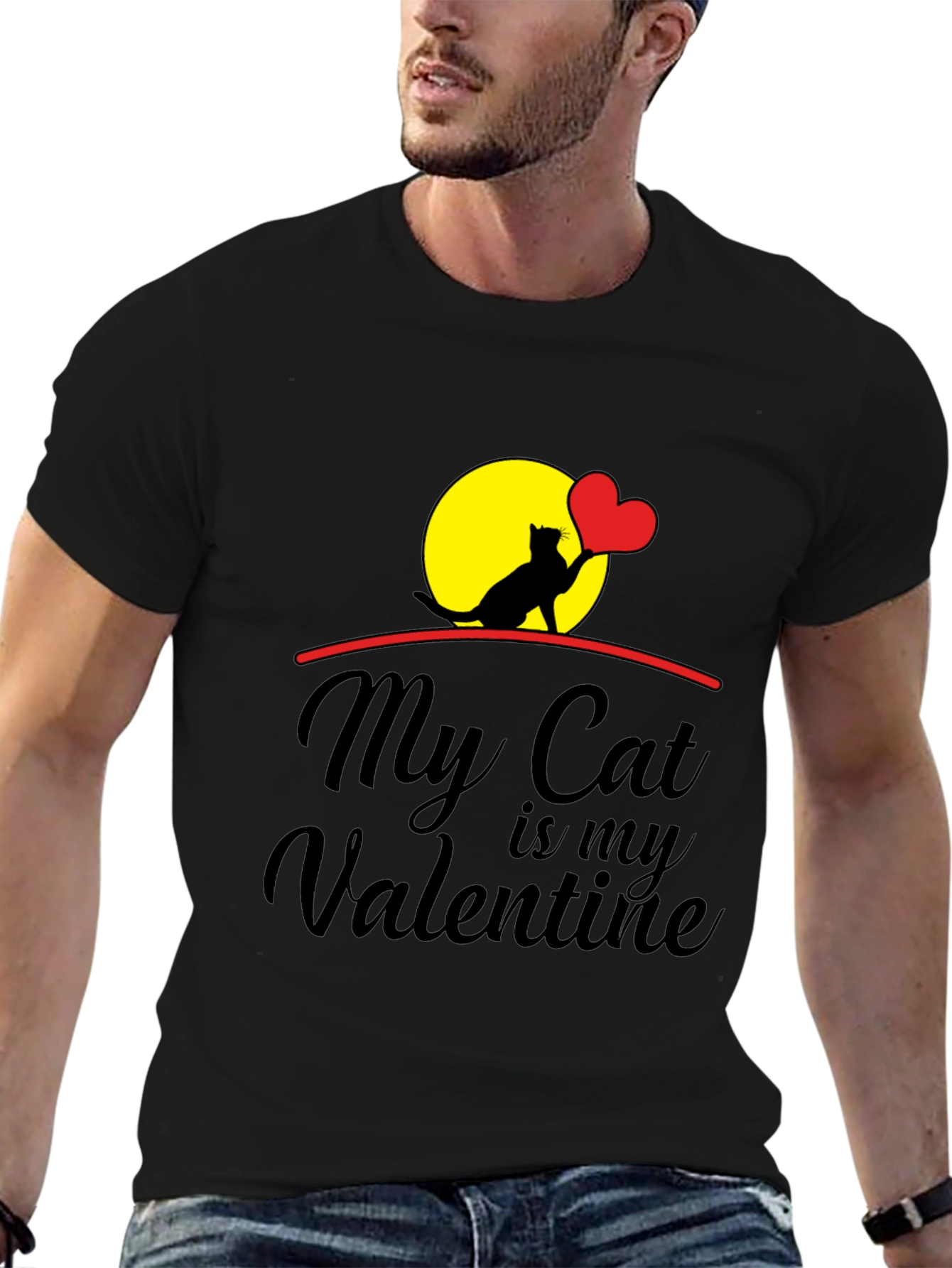 My Cat is My Valentine Graphic Tee