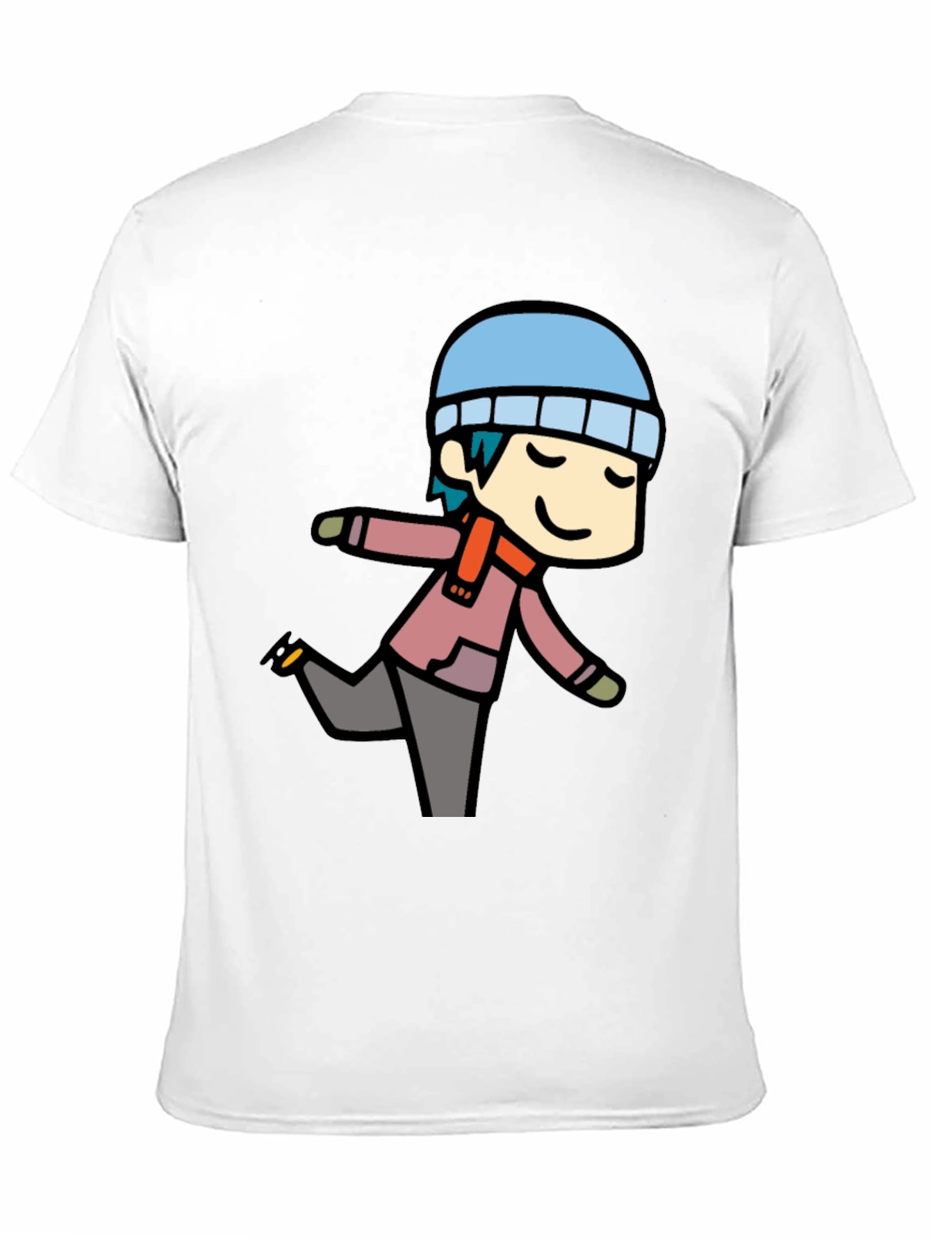 Cartoon Skater Graphic T-Shirt