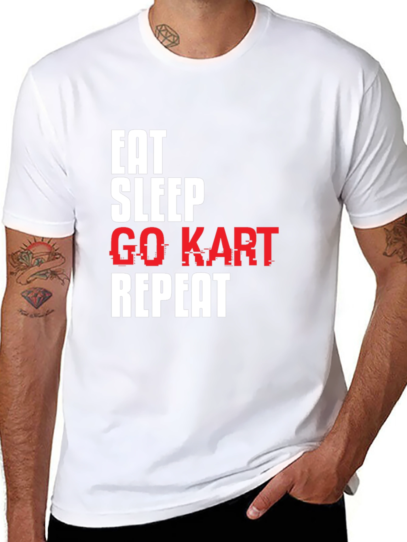 Eat Sleep Go Kart Repeat T-Shirt - Racing Tee