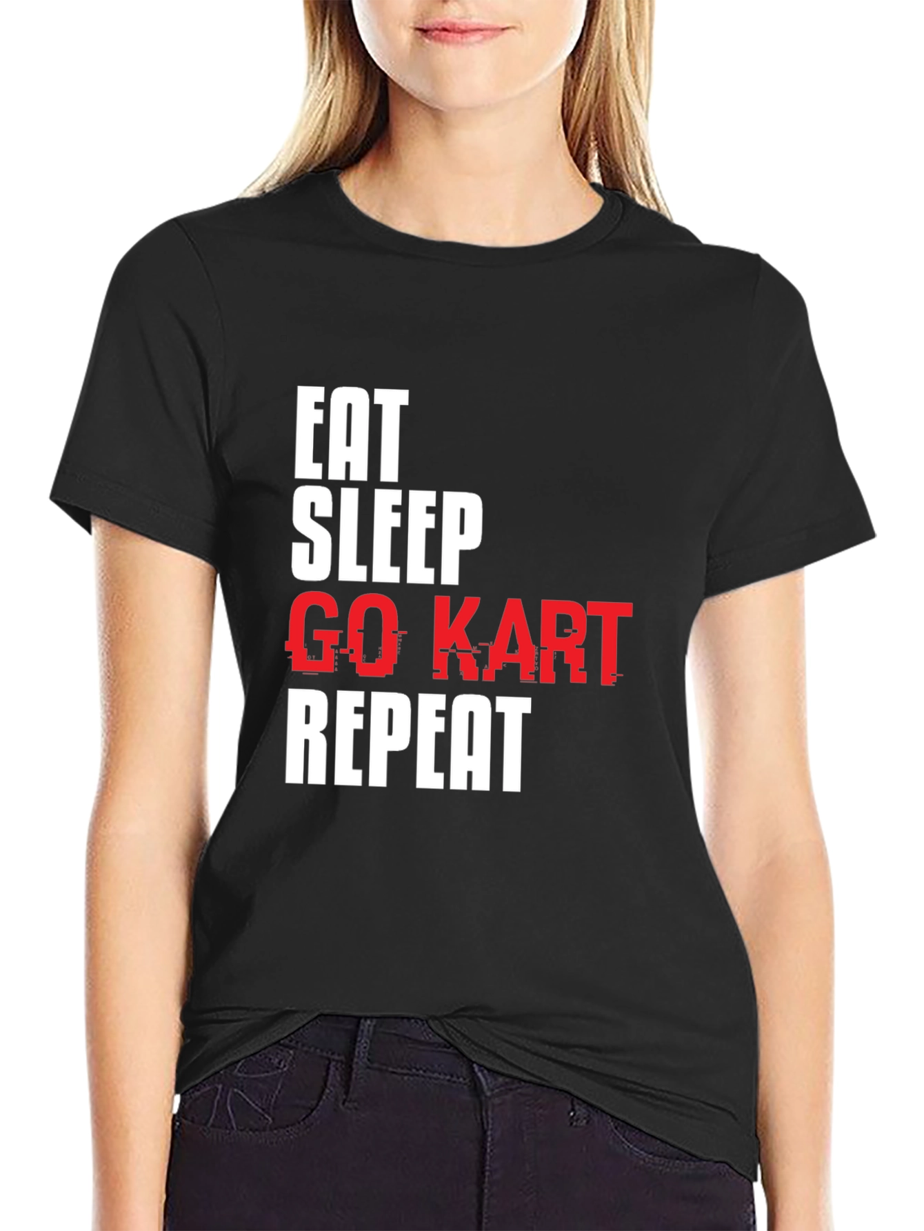 Eat Sleep Go Kart Repeat T-Shirt - Racing Tee