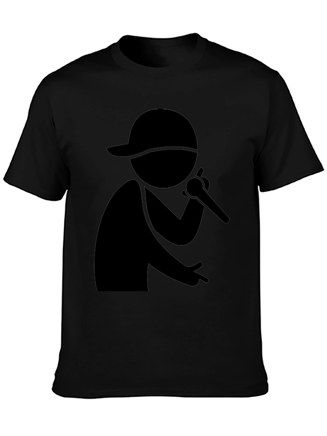 Rapper Silhouette Black T-Shirt