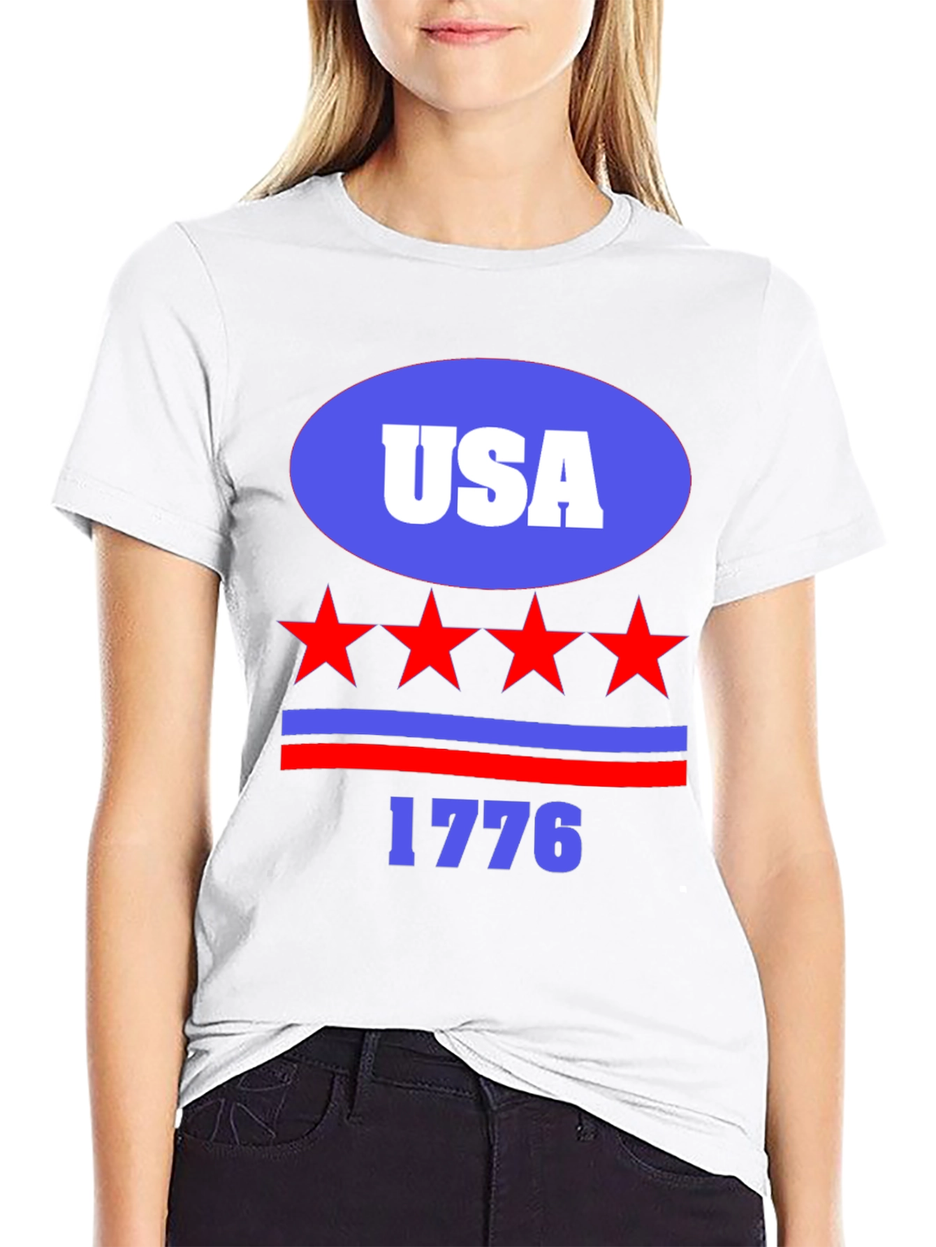 USA 1776 Patriotic T-Shirt - Stars and Stripes