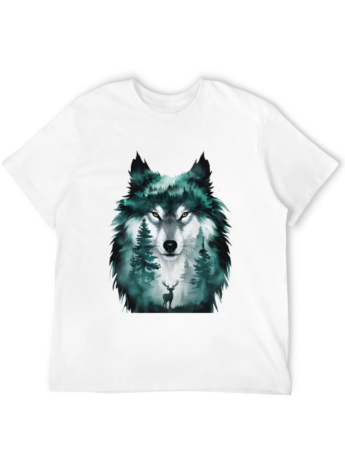 Wolf Forest Graphic Tee - Black