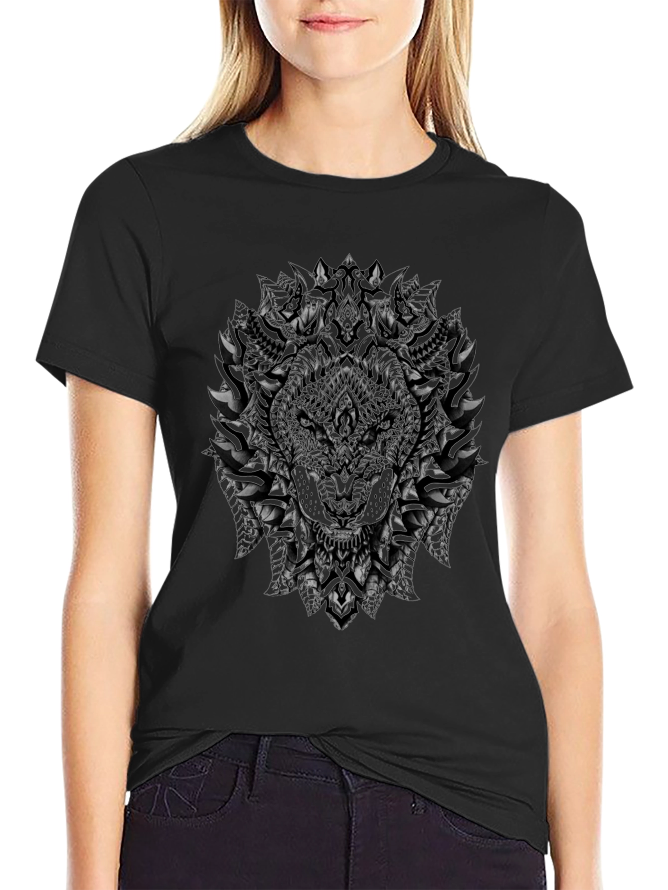 Dark Wolf Graphic Tee - Stylish Mens T-Shirt