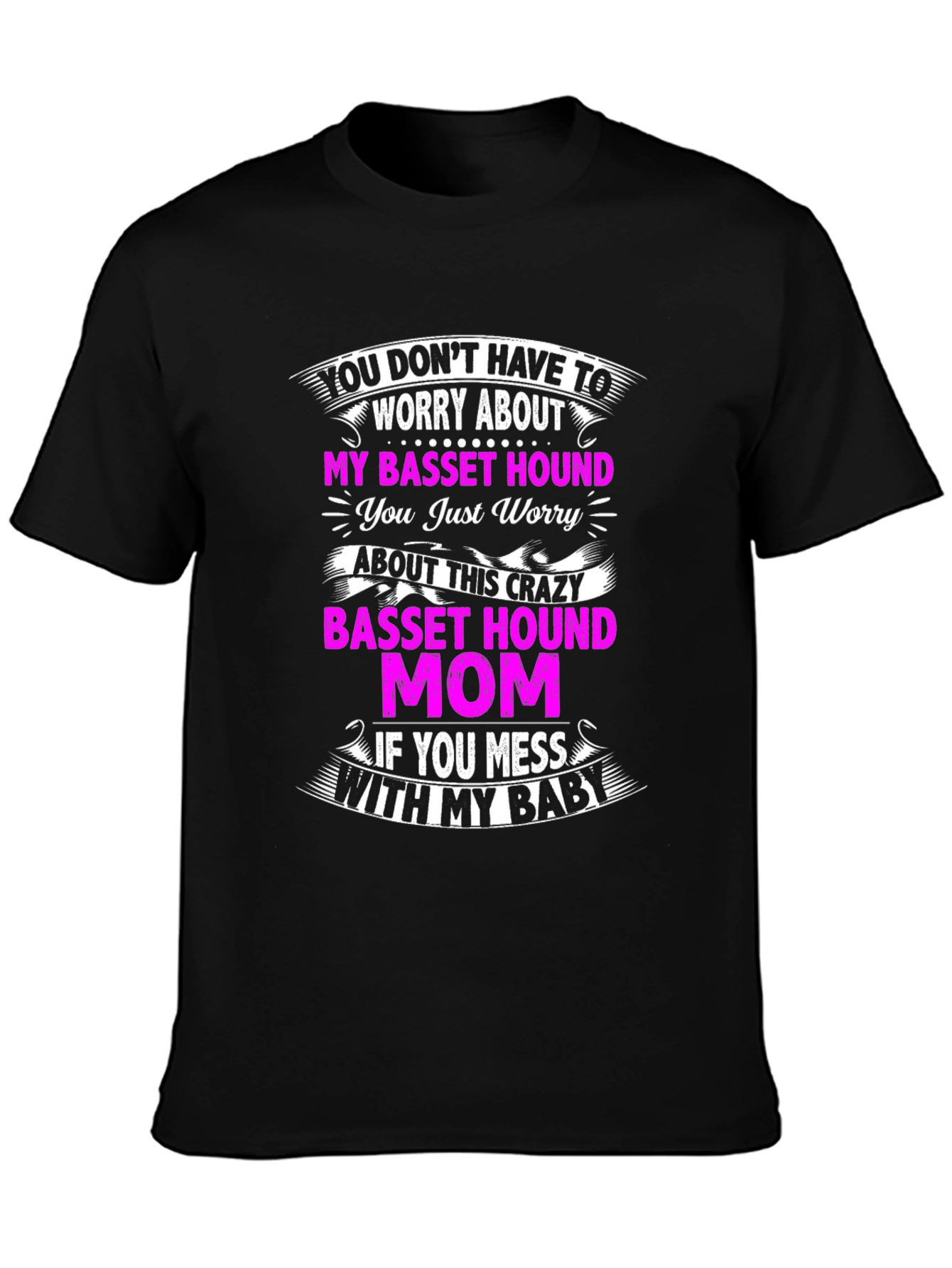 Crazy Basset Hound Mom T-Shirt