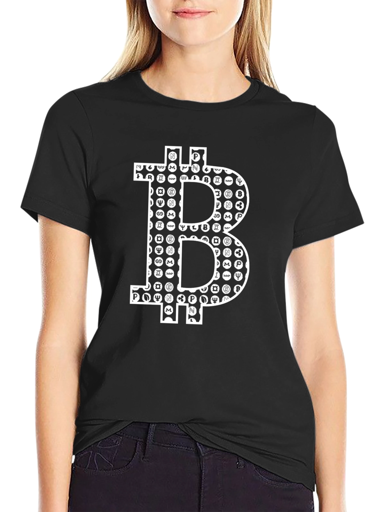 Bitcoin Crypto Currency Black T-Shirt