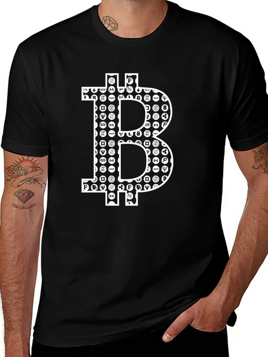 Bitcoin Crypto Currency Black T-Shirt