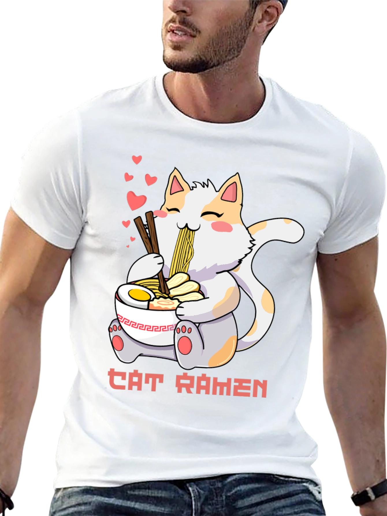 Cat Ramen T-Shirt: Cute Anime Style Tee