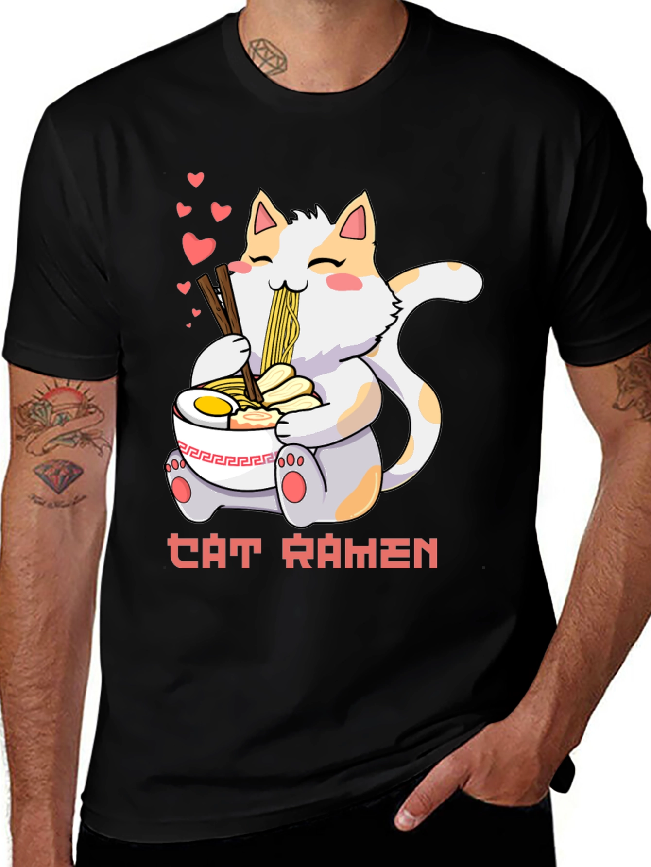 Cat Ramen T-Shirt: Cute Anime Style Tee