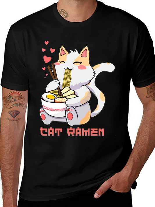 Cat Ramen T-Shirt: Cute Anime Style Tee