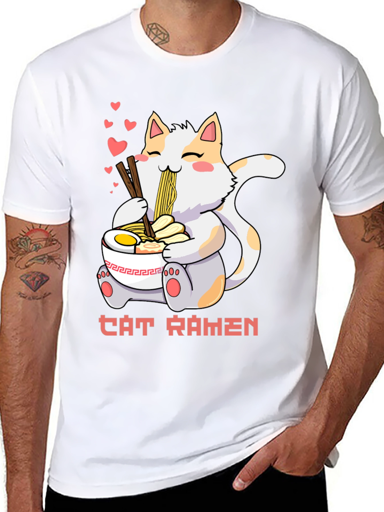 Cat Ramen T-Shirt: Cute Anime Style Tee