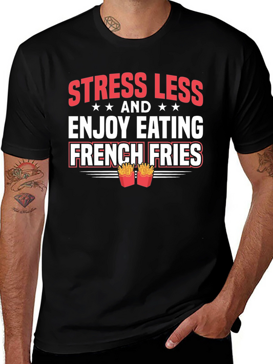 Stress Less French Fries Graphic Tee