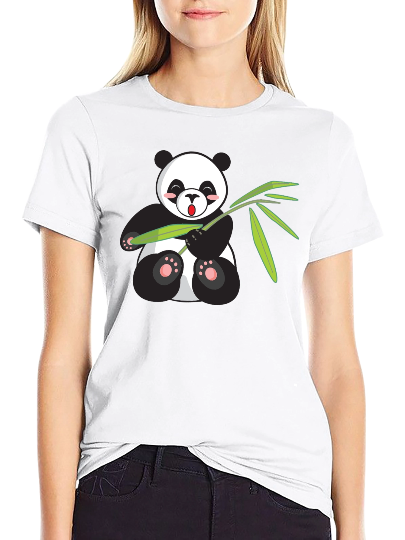 Cute Panda with Bamboo T-Shirt