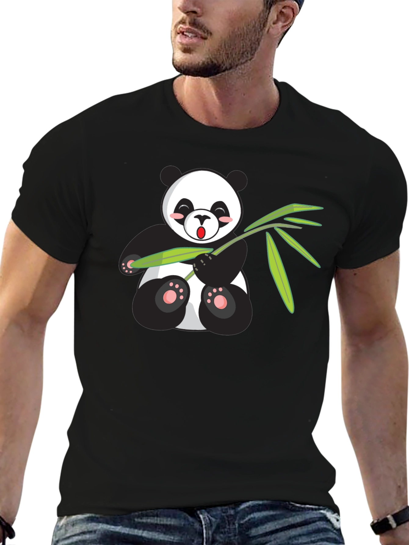 Cute Panda with Bamboo T-Shirt
