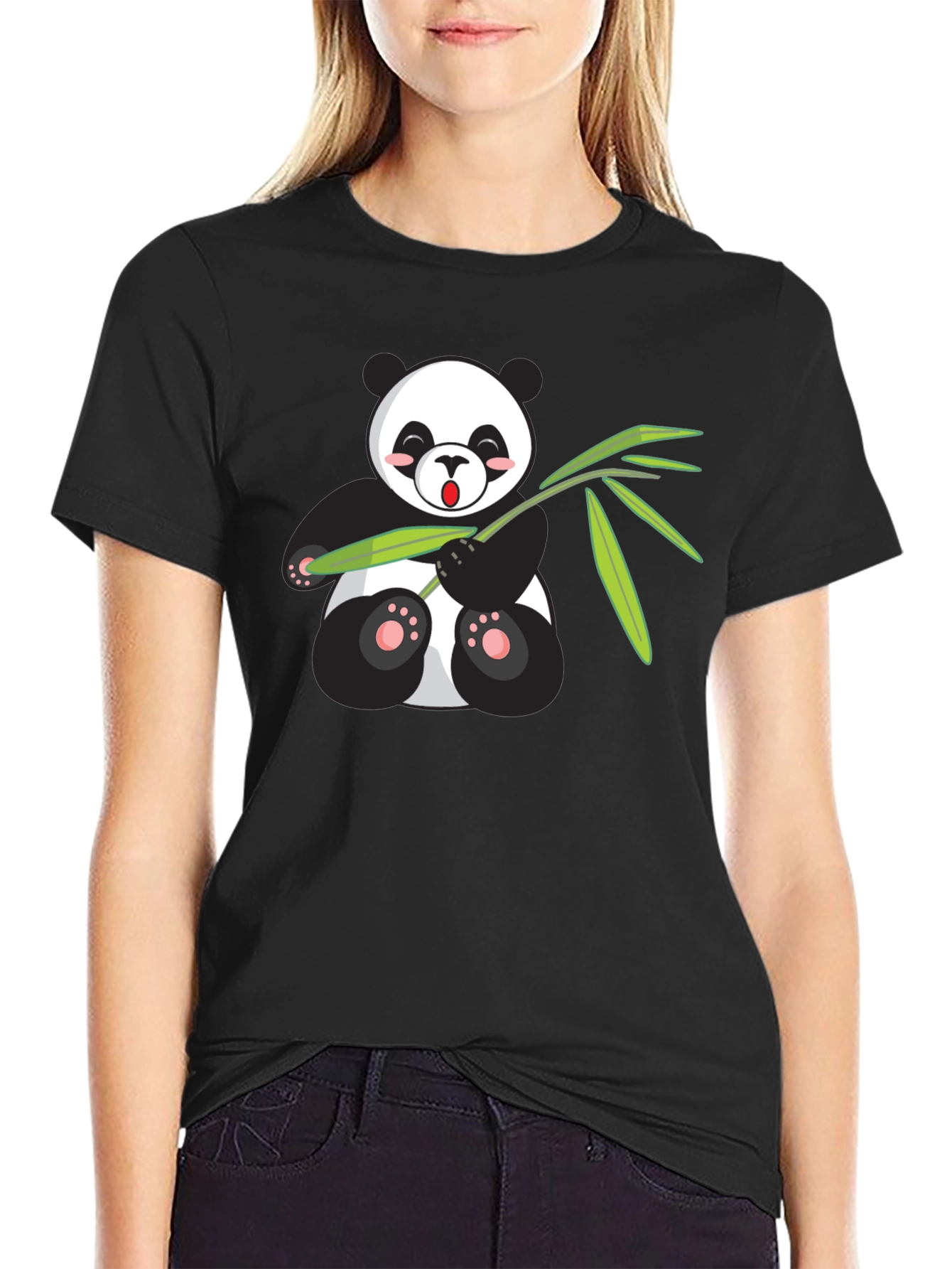 Cute Panda with Bamboo T-Shirt