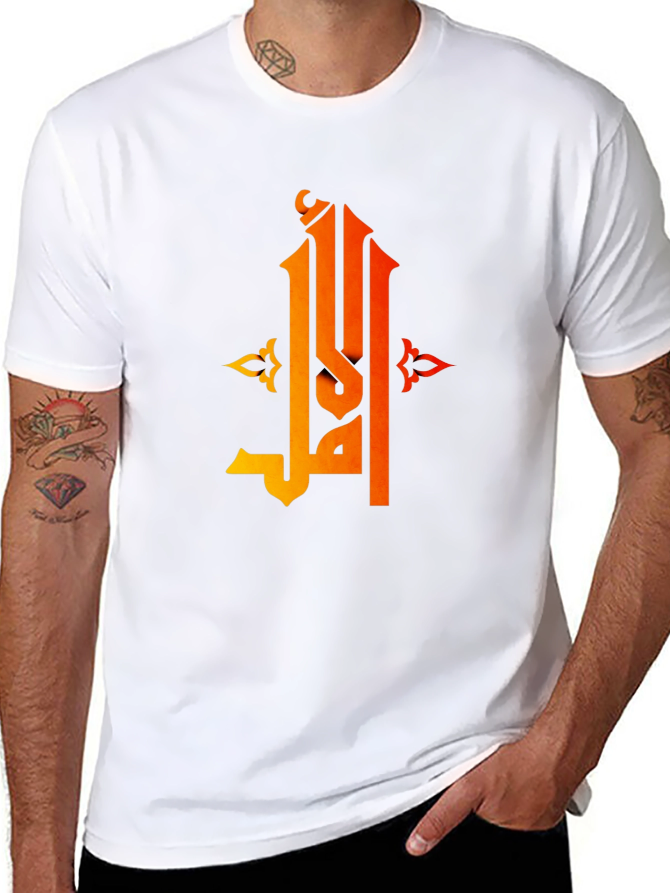 Arabic Script Graphic Black T-Shirt