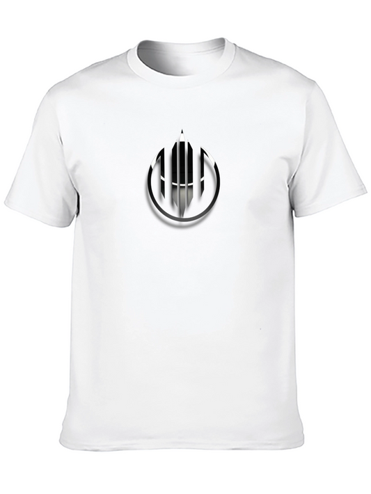 Mens Black Graphic Tee - Unique Abstract Design