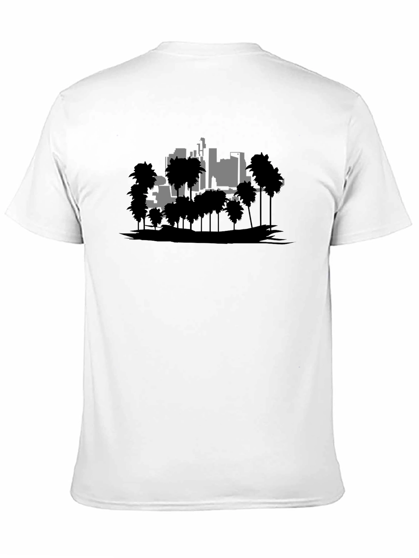 Retro Cityscape Graphic Tee - Black