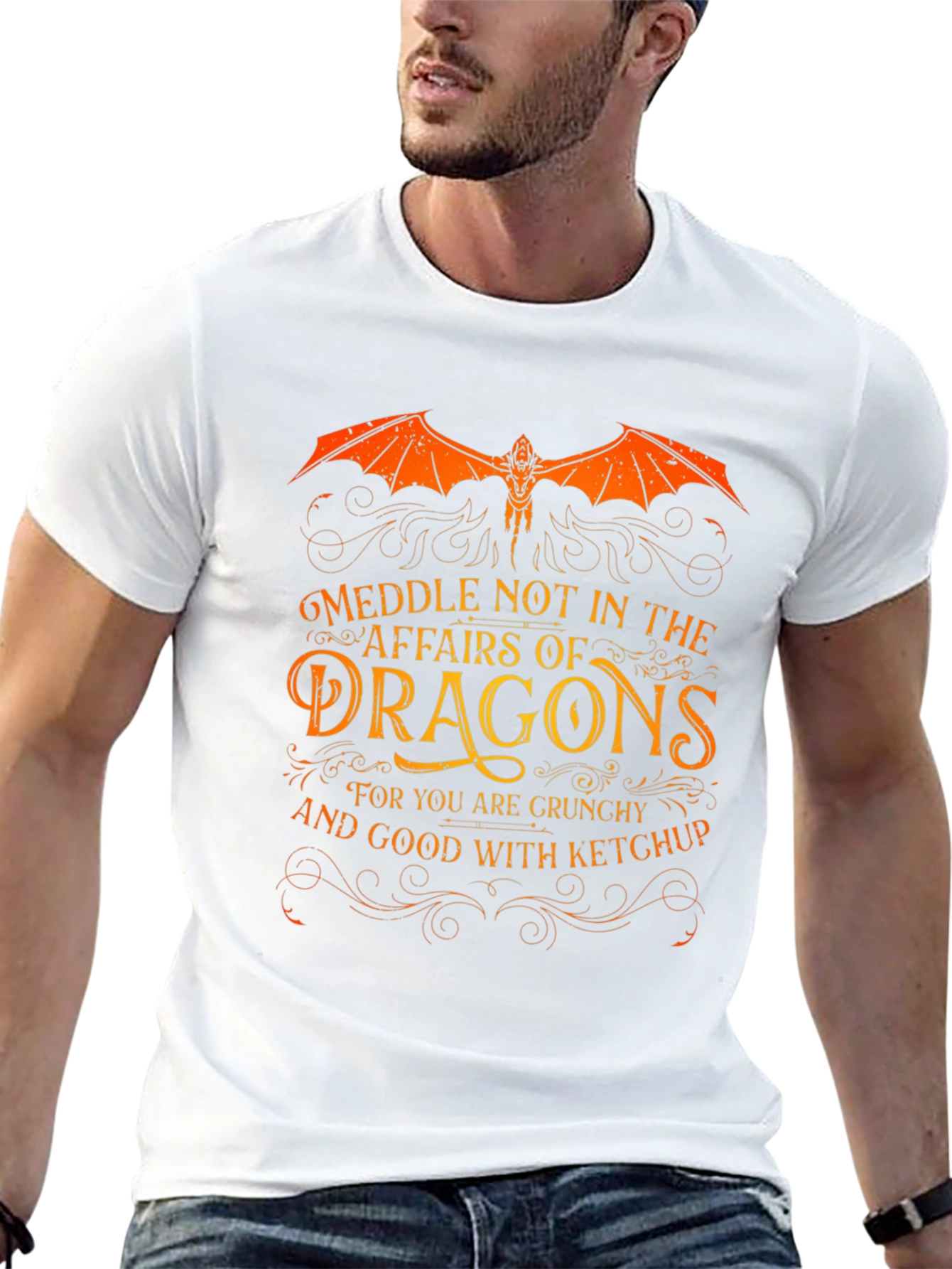 Meddle Not Dragon Graphic T-Shirt