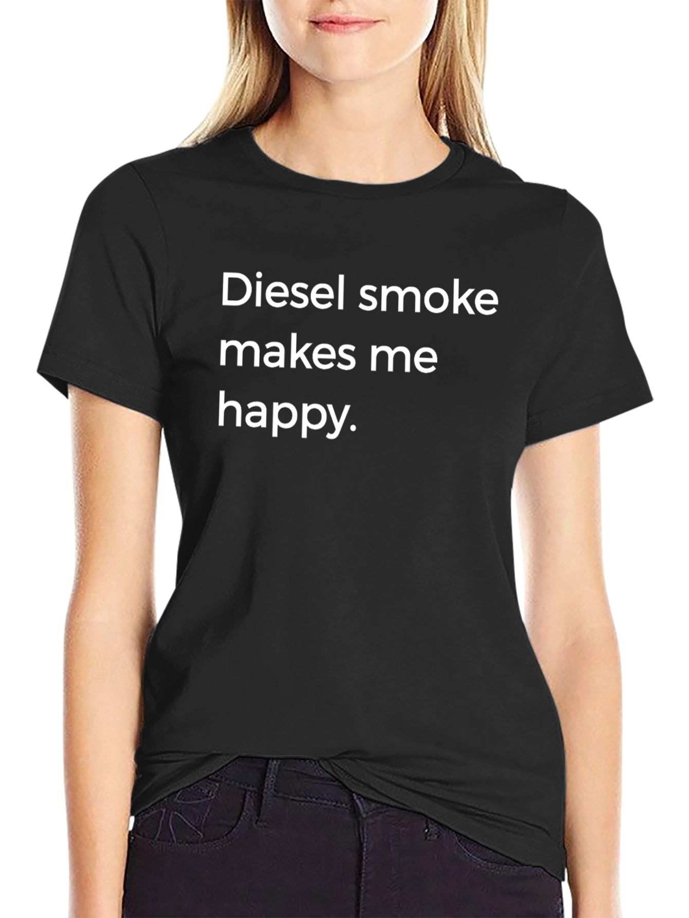 Diesel Smoke Makes Me Happy Black Tee