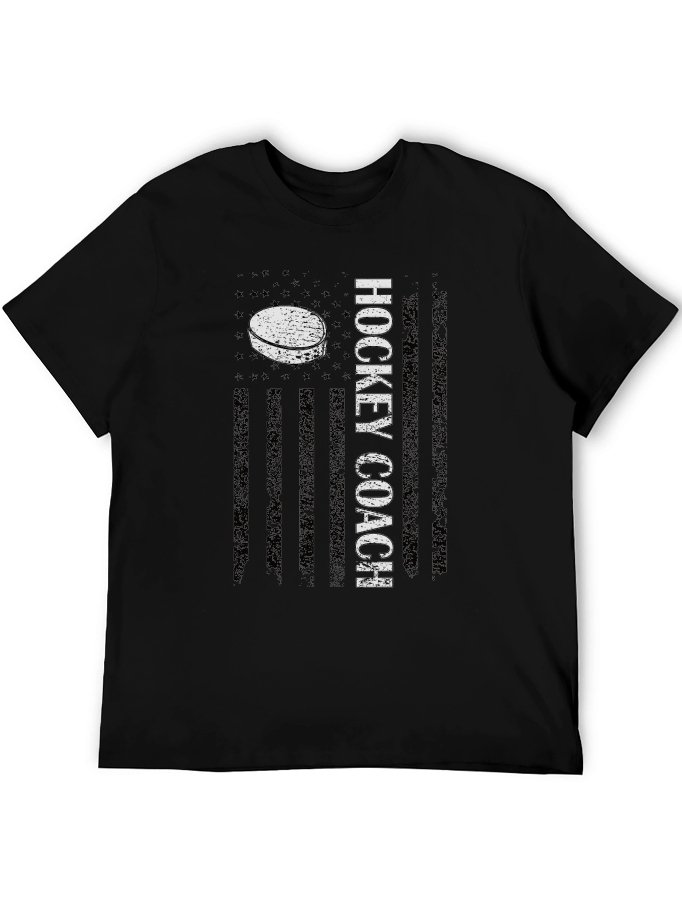 Hockey Coach USA Flag Graphic T-Shirt