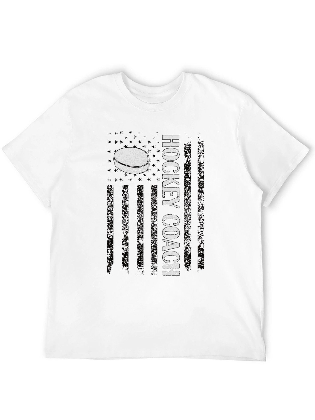 Hockey Coach USA Flag Graphic T-Shirt