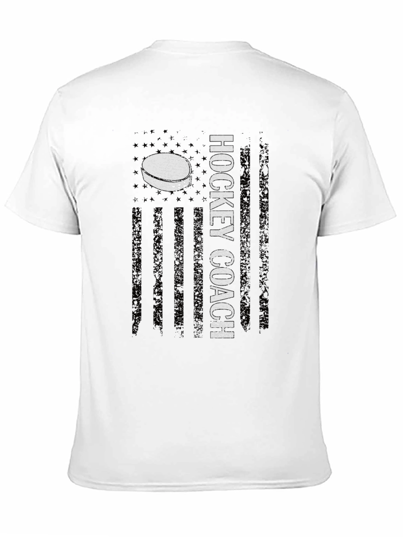 Hockey Coach USA Flag Graphic T-Shirt
