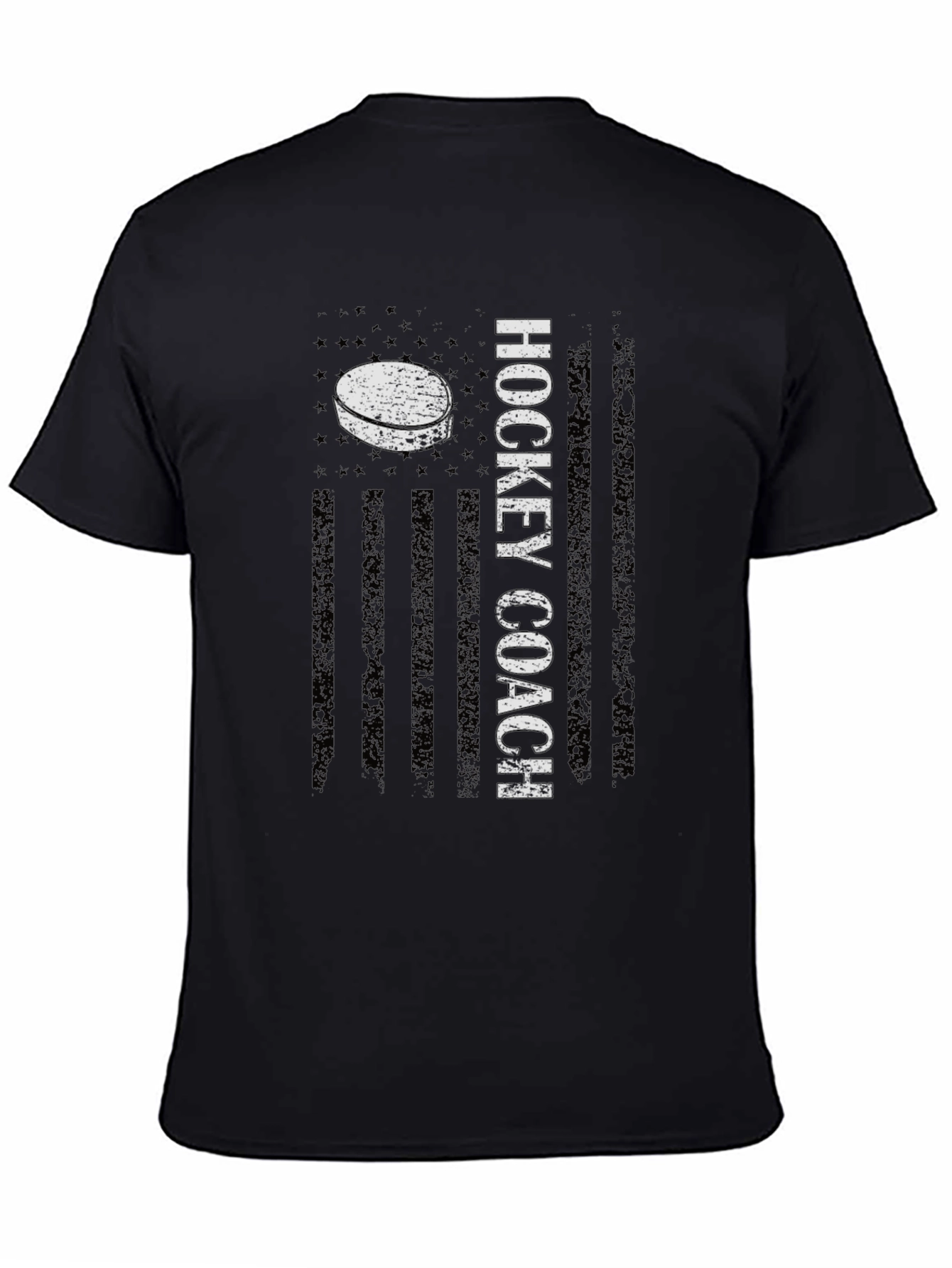 Hockey Coach USA Flag Graphic T-Shirt