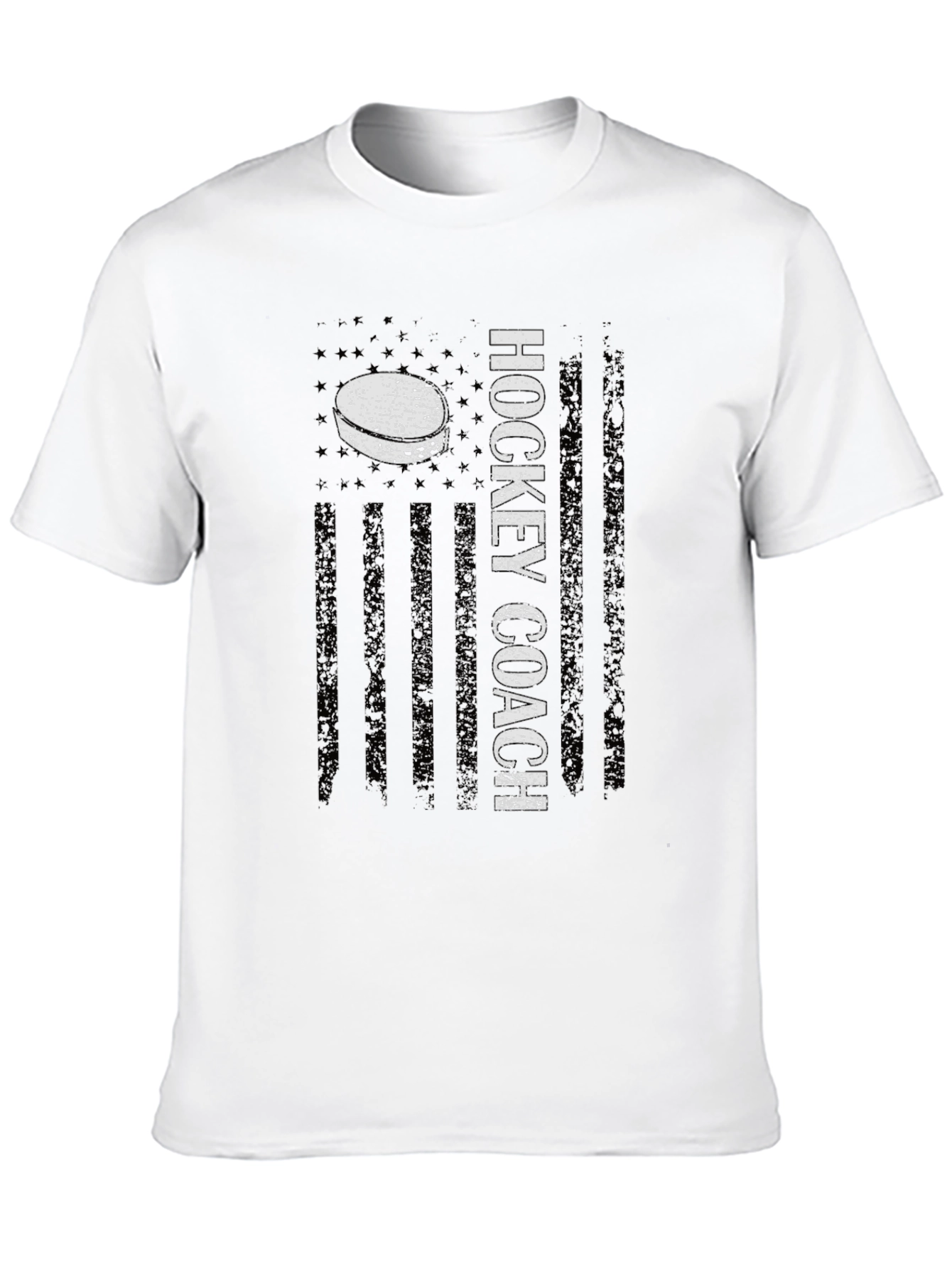 Hockey Coach USA Flag Graphic T-Shirt