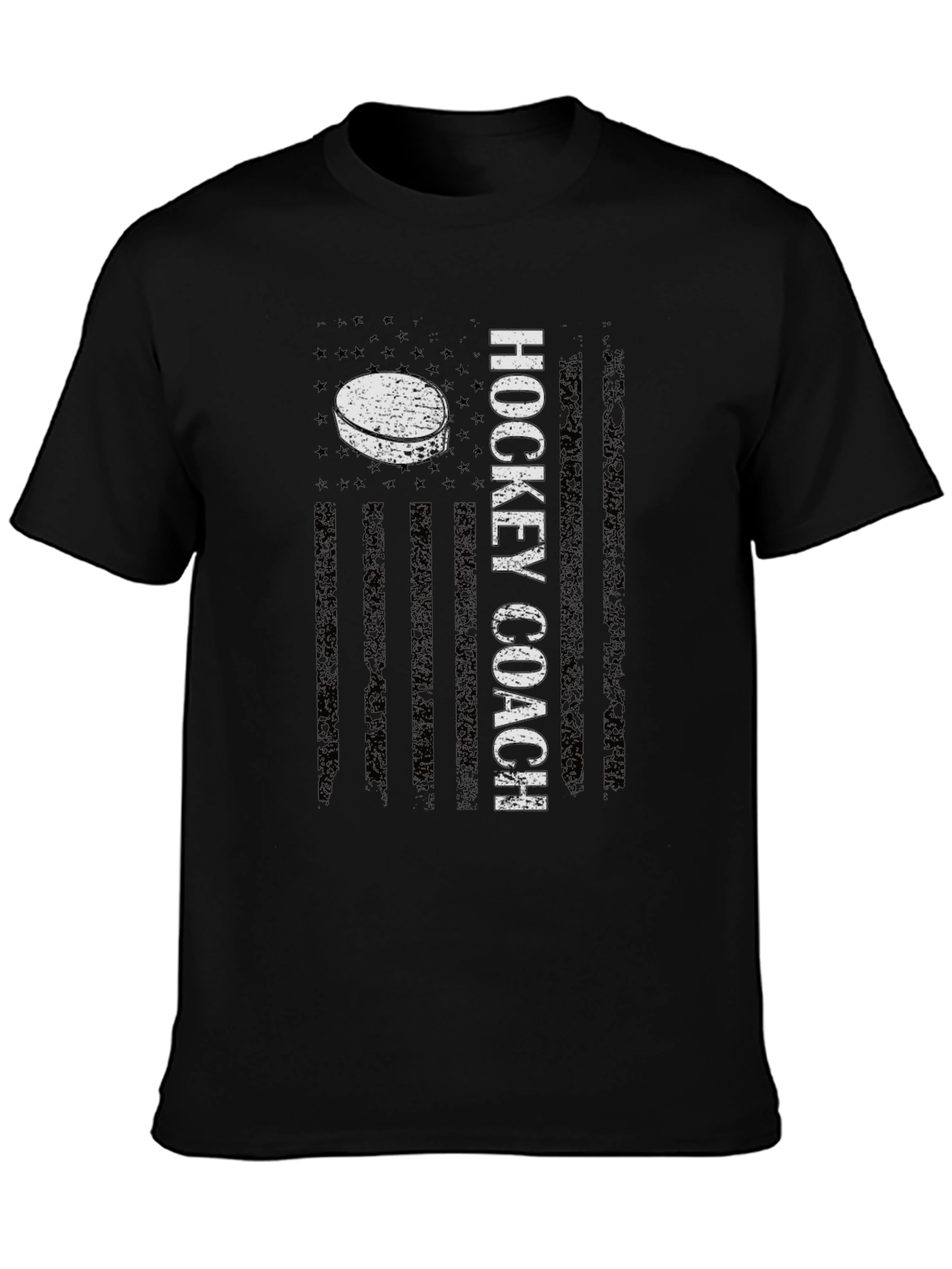 Hockey Coach USA Flag Graphic T-Shirt
