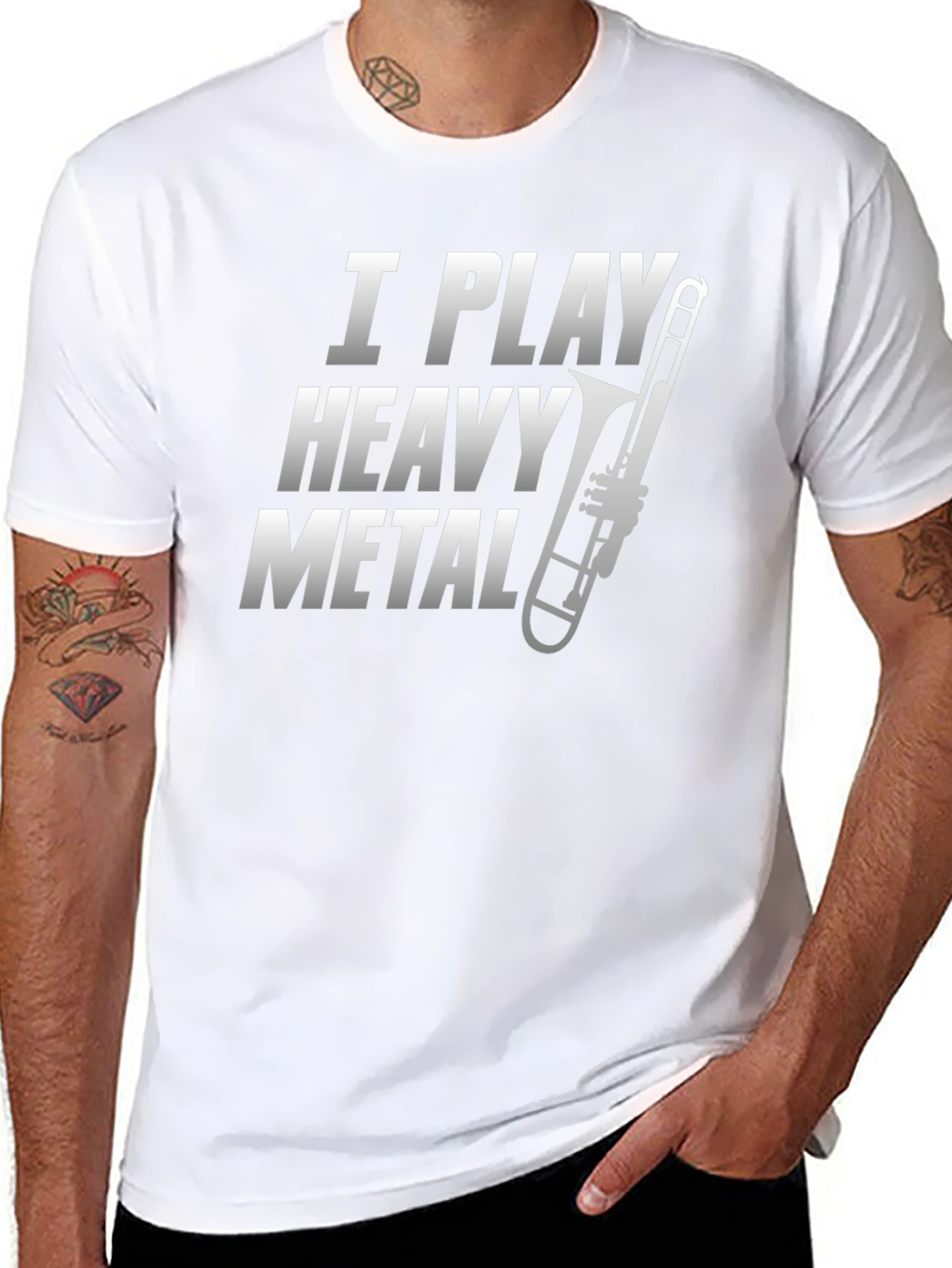 I Play Heavy Metal Trombone Graphic Tee