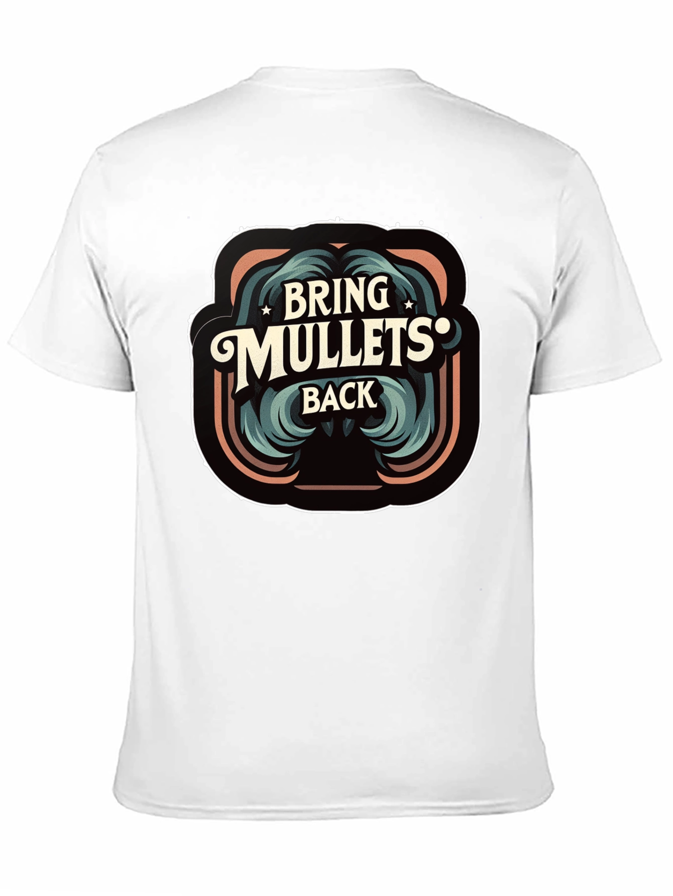 Bring Mullets Back Retro Graphic Tee - Black