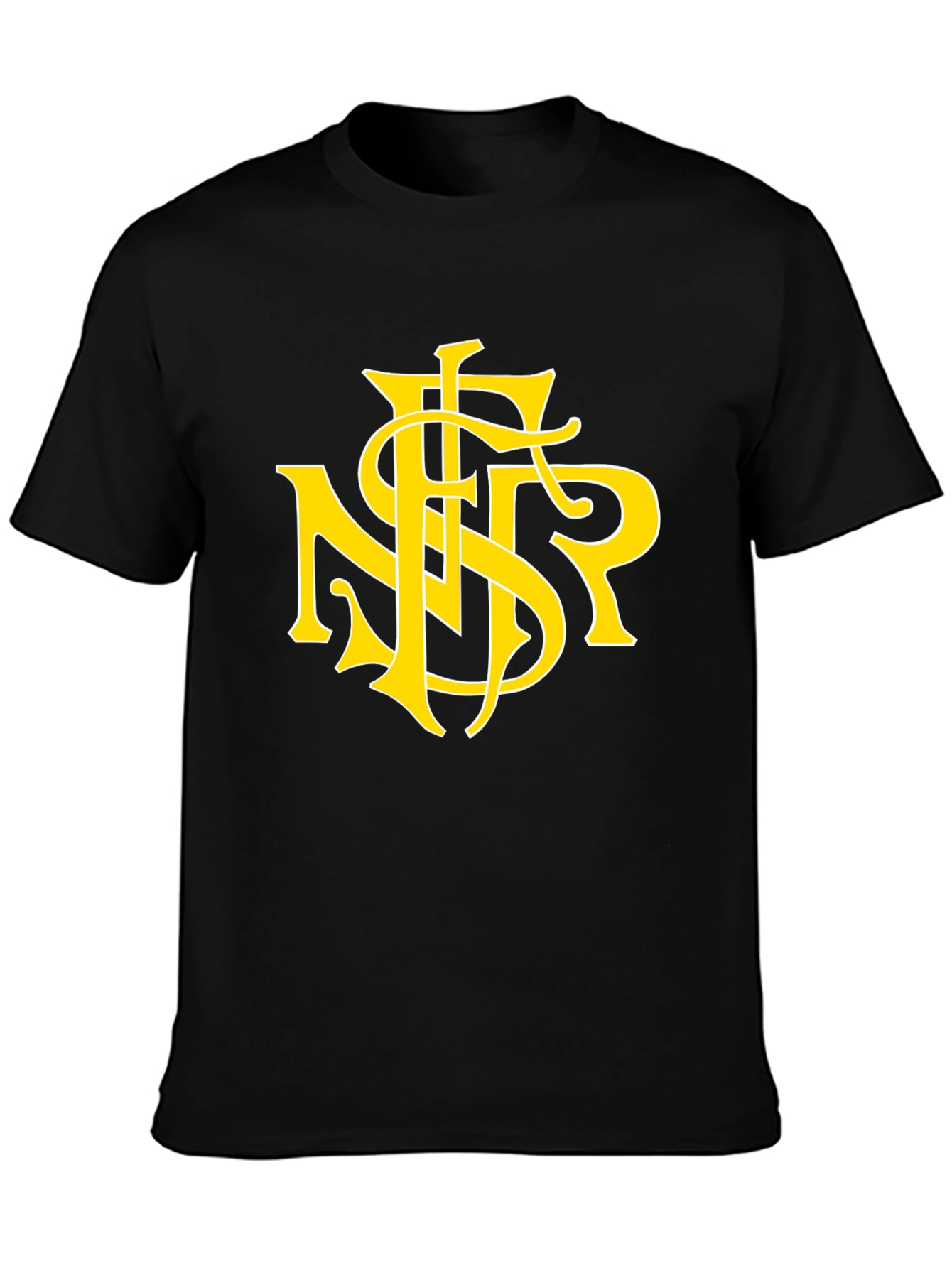 Black T-Shirt with Yellow NSR Logo