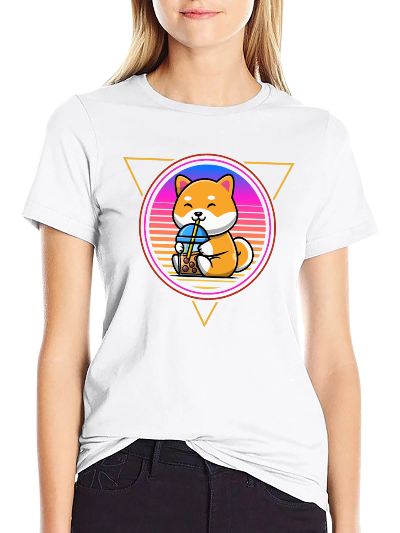 Shiba Inu Boba Tea T-Shirt – Cute Retro Dog Lover Tee