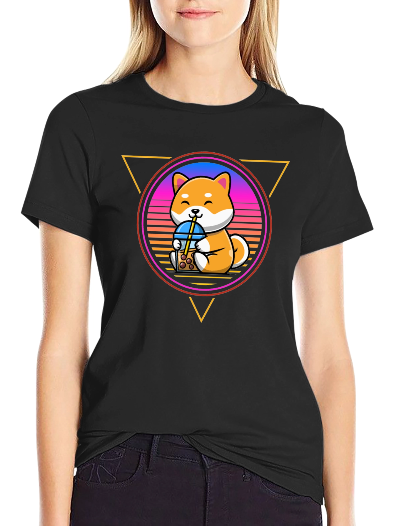 Shiba Inu Boba Tea T-Shirt – Cute Retro Dog Lover Tee