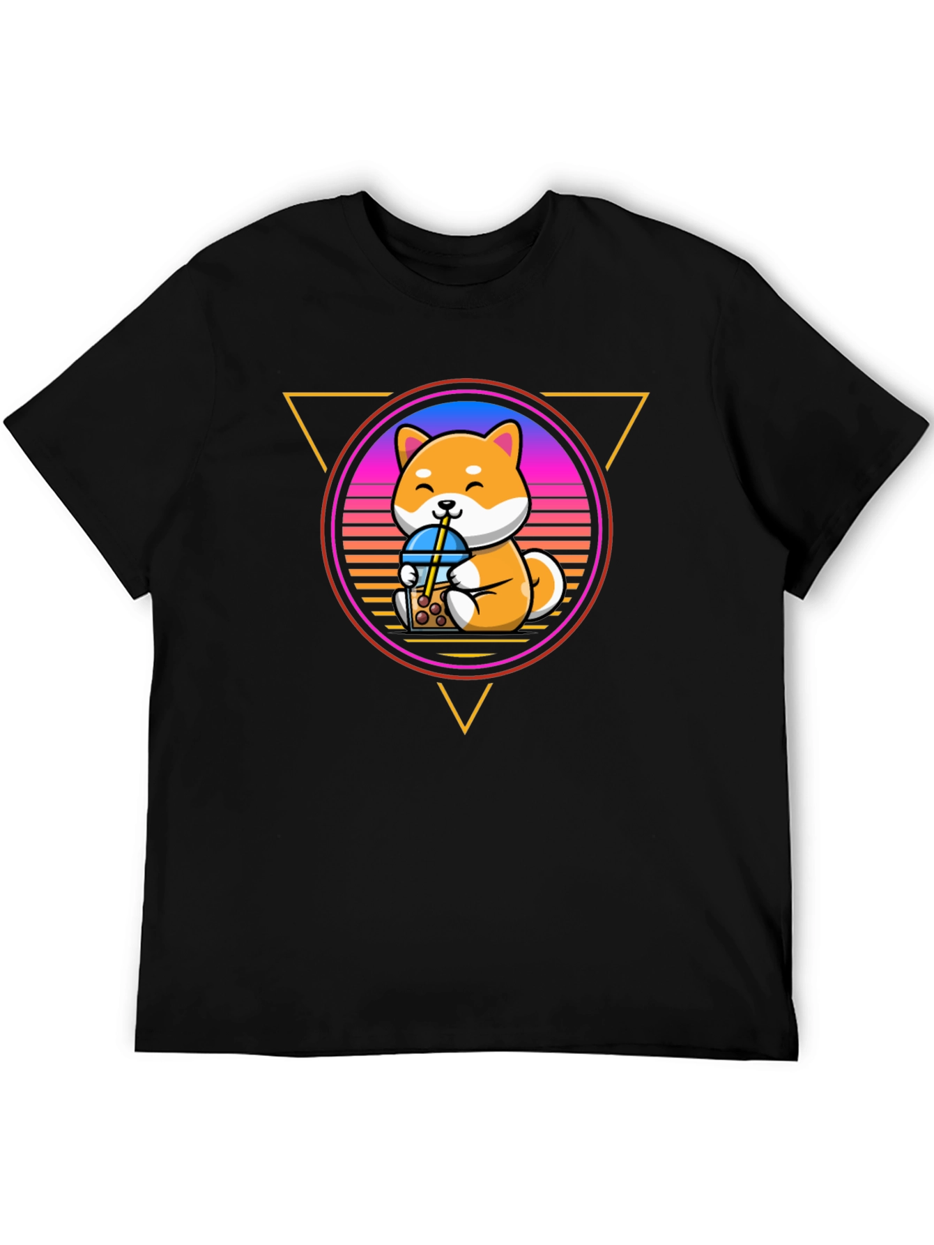 Shiba Inu Boba Tea T-Shirt – Cute Retro Dog Lover Tee