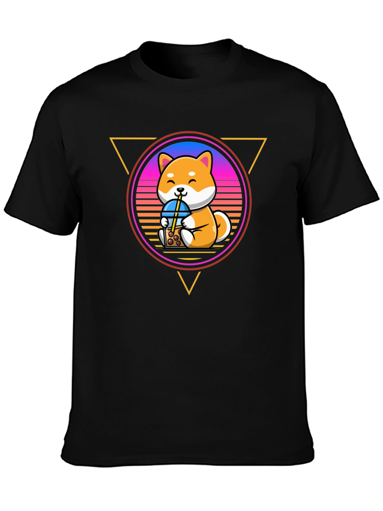 Shiba Inu Boba Tea T-Shirt – Cute Retro Dog Lover Tee