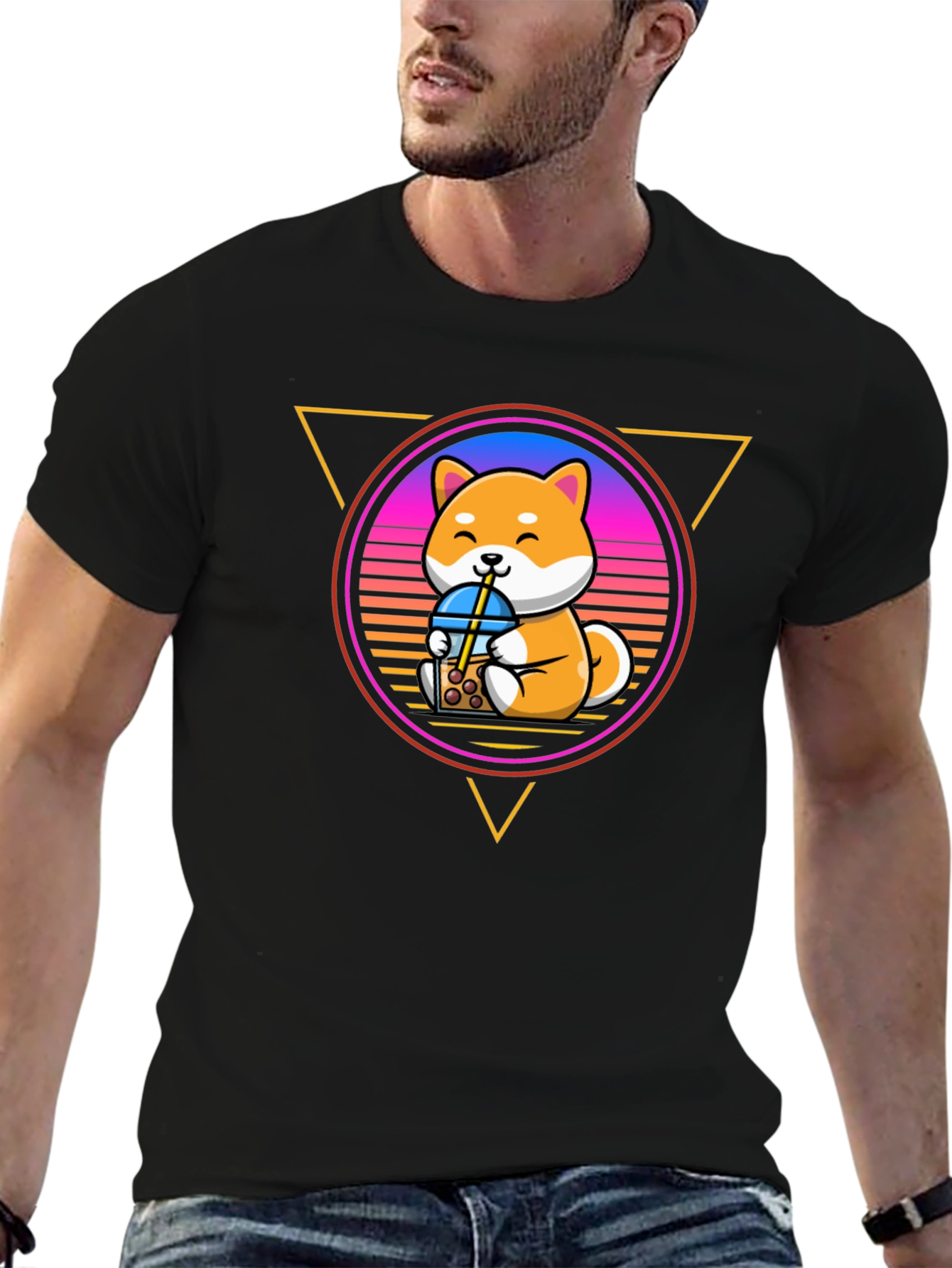 Shiba Inu Boba Tea T-Shirt – Cute Retro Dog Lover Tee