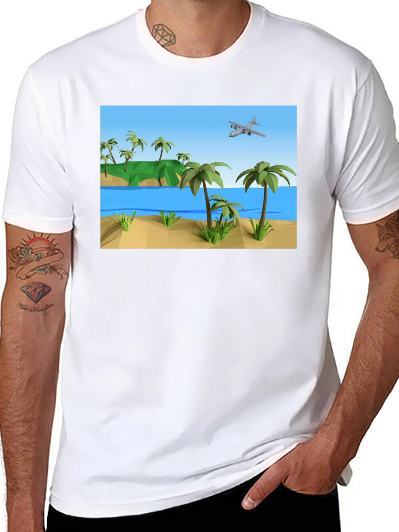 Tropical Island Plane T-Shirt
