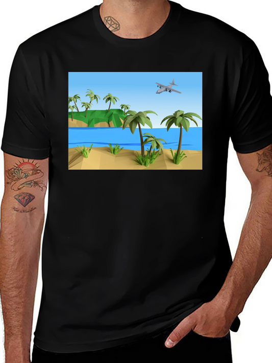 Tropical Island Plane T-Shirt