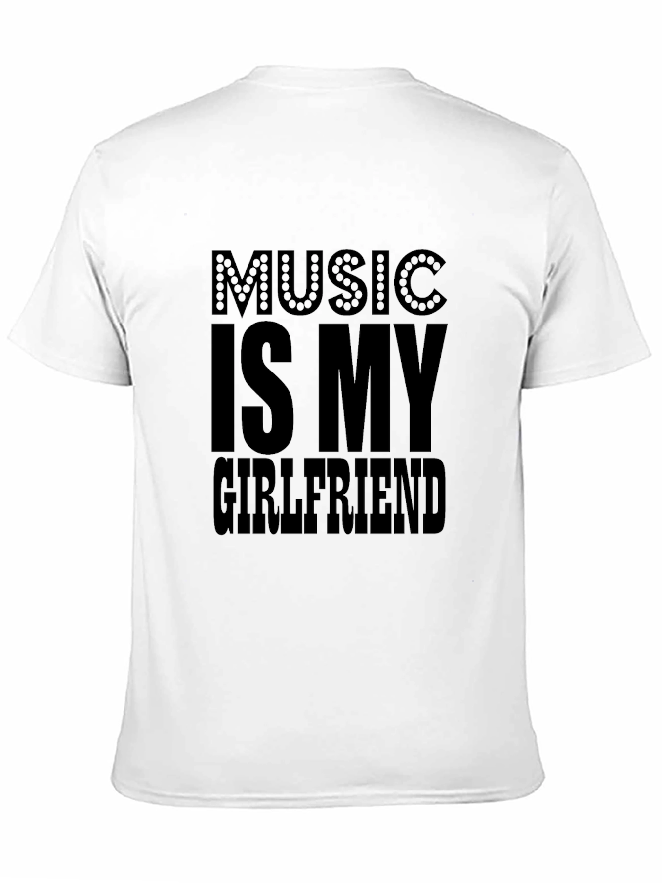 Music is My Girlfriend Graphic Tee - Black