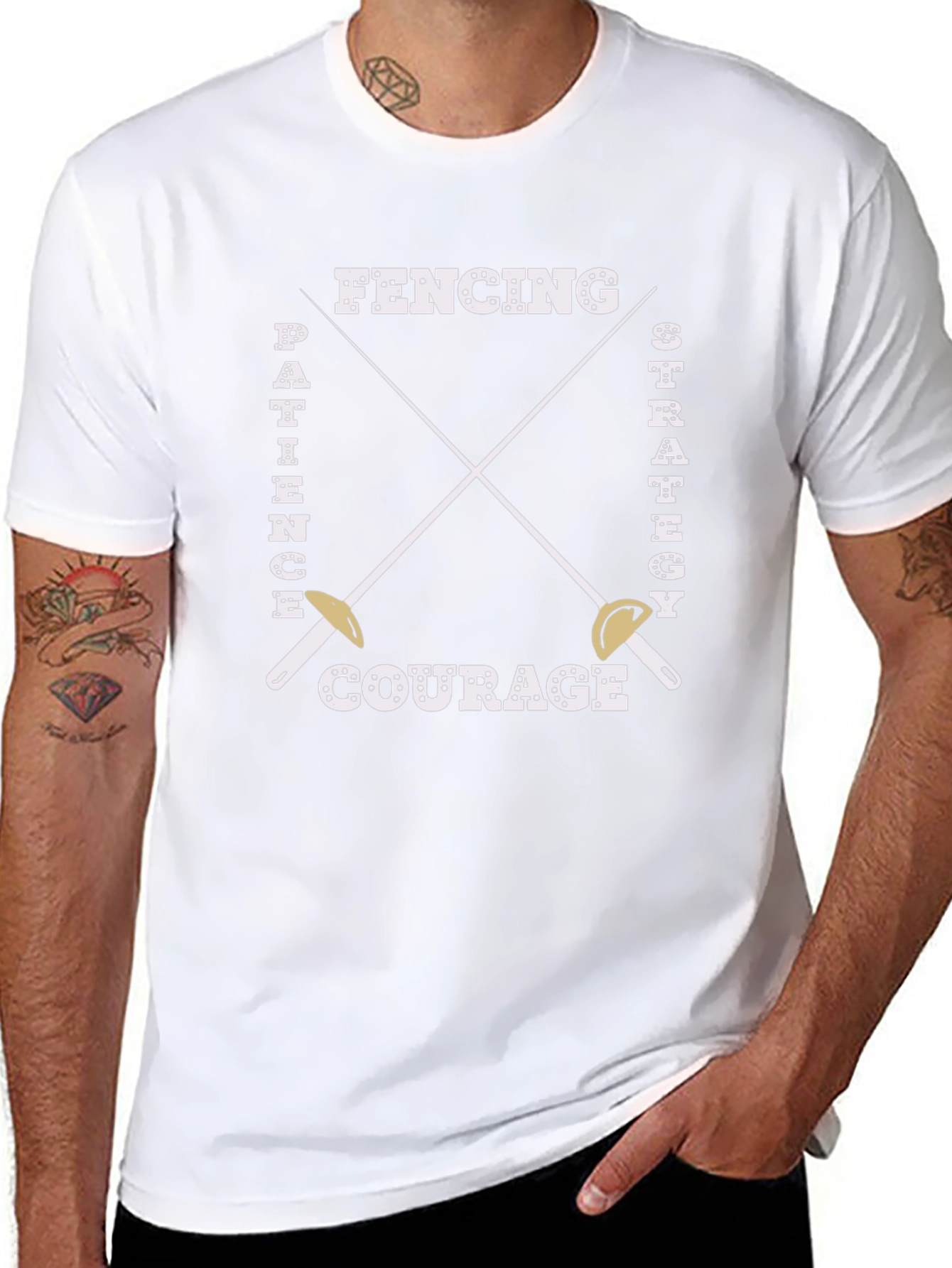 Fencing Patience Strategy Courage T-Shirt